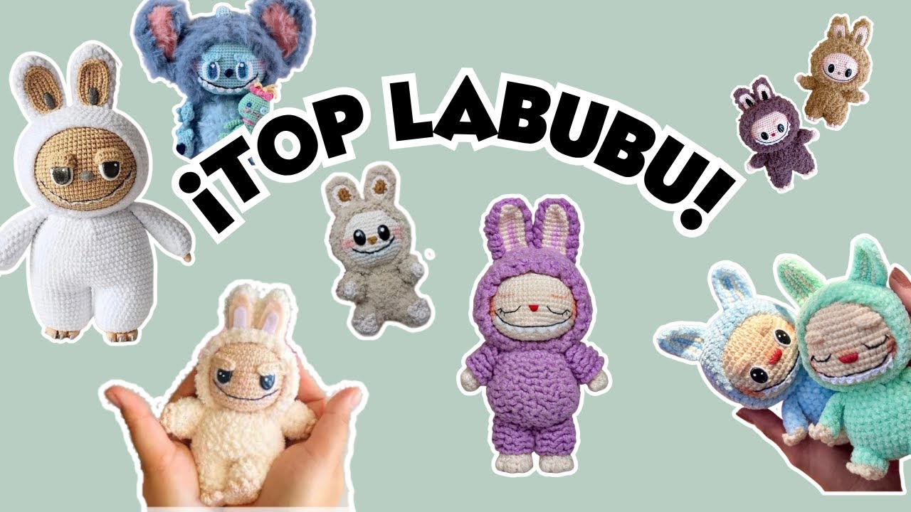 23 IDEAS de LABUBU AMIGURUMI | Patrones PREMIUM + Tutoriales GRATIS en YouTube