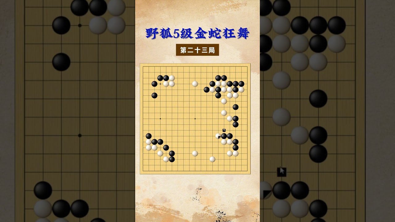 【金蛇狂舞】野狐5级第二十三局 不吃子杀龙 #围棋 #下棋的手法和技巧 #围棋教学 #围棋那些事儿