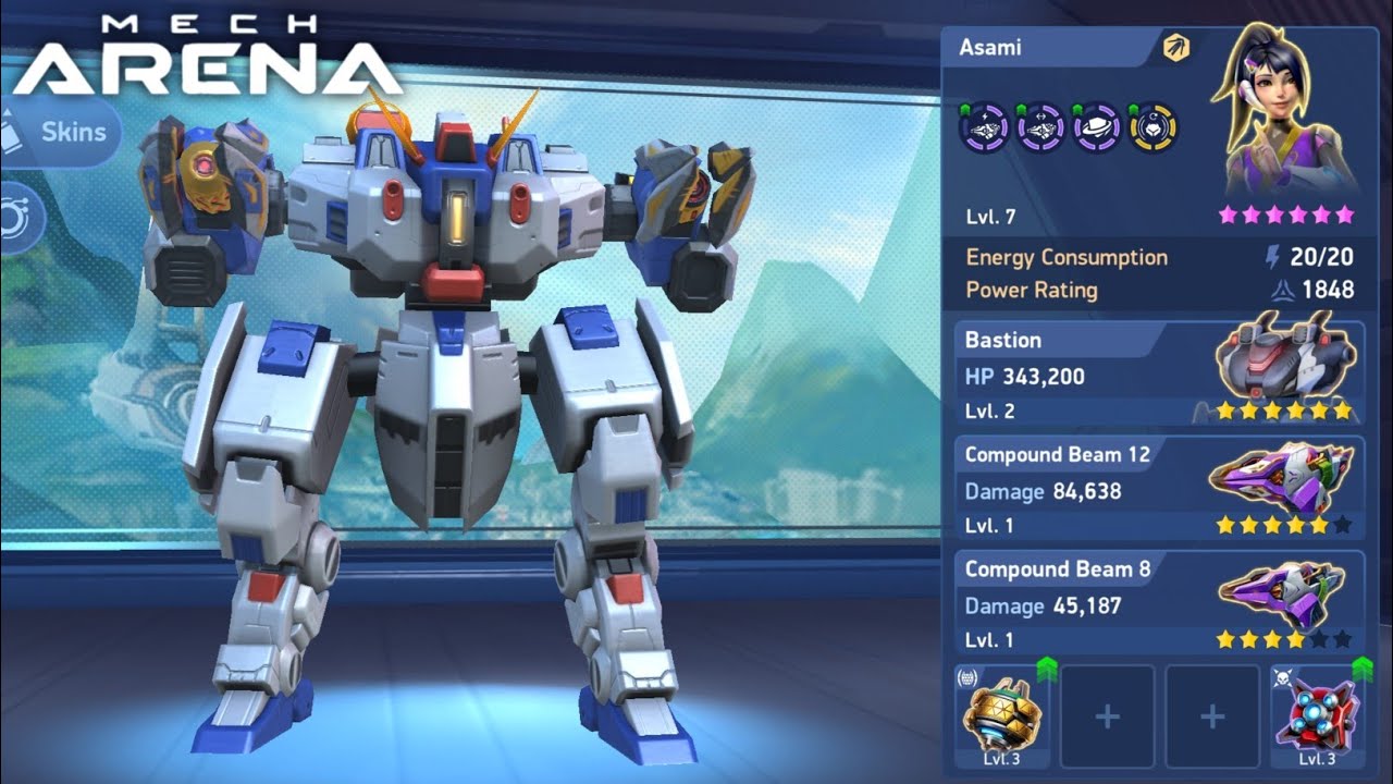 Bastion with Compound Beam Gameplay - Mech Arena