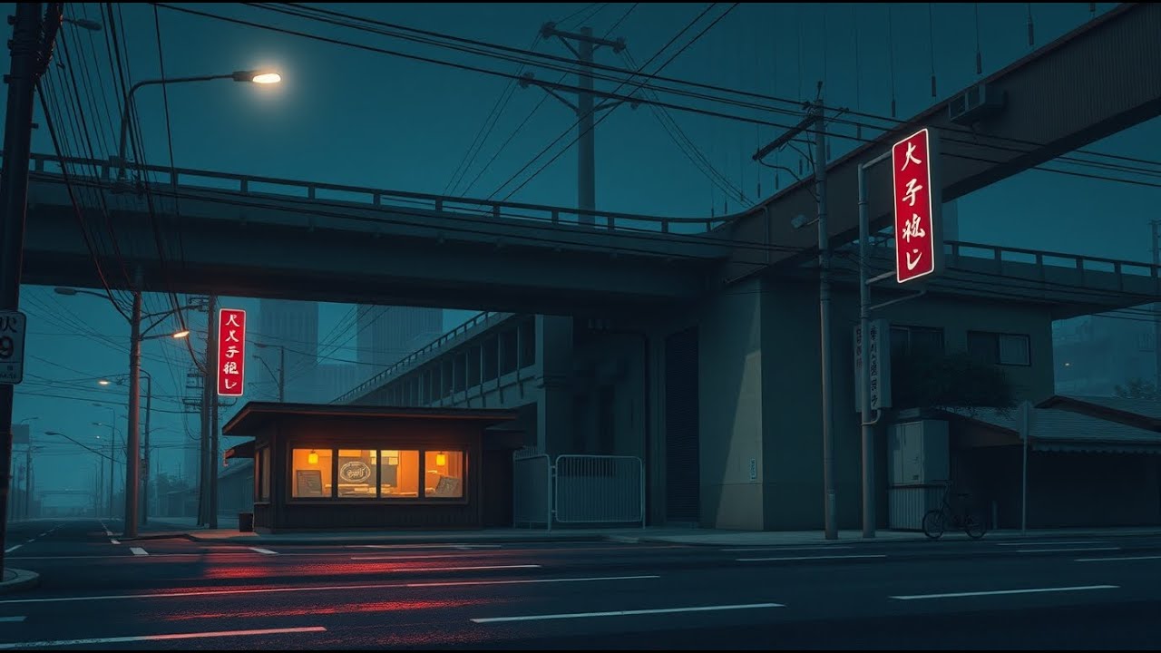 Rain Keeps Falling 🍜 A Late-Night Udon Shop in Japan with Lo-Fi Atmosphere
