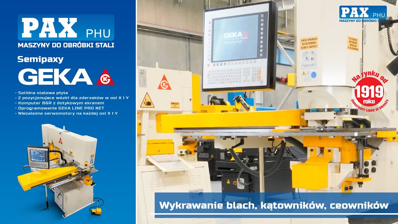 Wykrawarka GEKA ze stołem pozycjonującym SEMIPAXY CNC