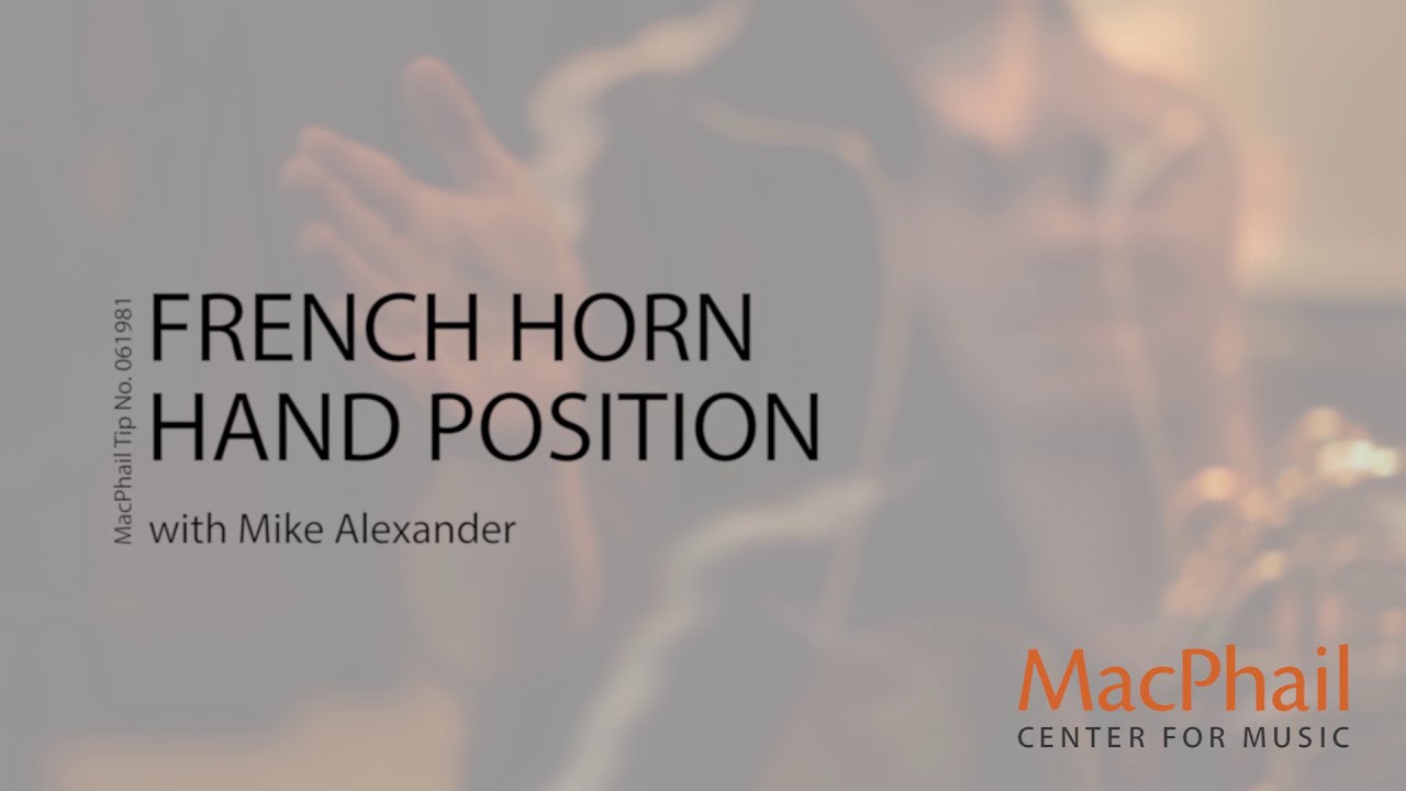 French Horn Hand Position