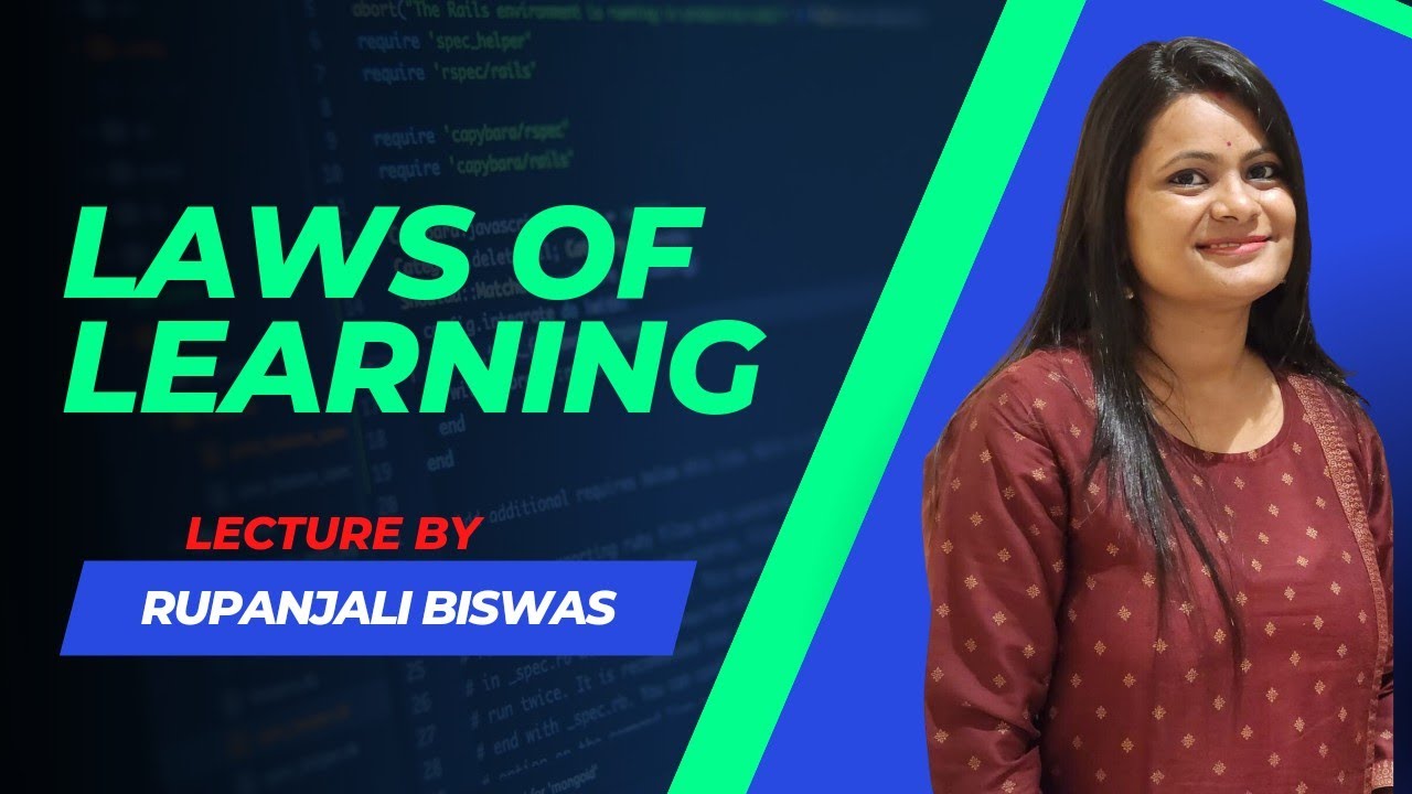 LAWS OF LEARNING, law of readiness,law of excercise,law of effect, THORNDIKE LAWS