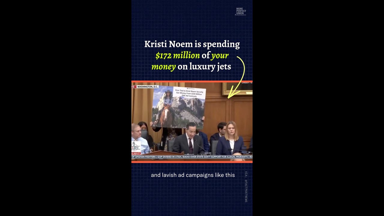 Kristi Noem spent $172 million of your money on luxury jets