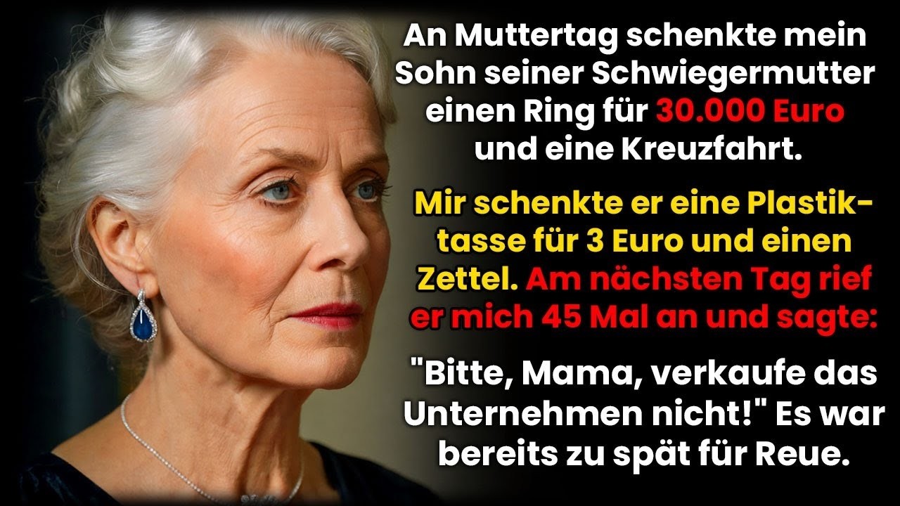 Zum Muttertag schenkte mein Sohn seiner Schwiegermutter einen Ring für 30 000 € – mir gab er ein