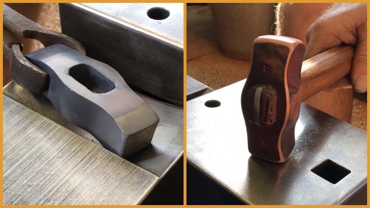 Forging a copper hammer / mallet