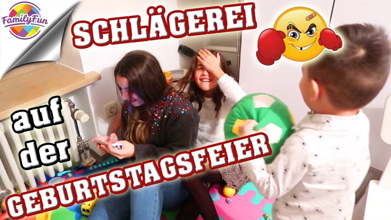 SCHLÄGEREI auf der GEBURTSTAGSFEIER - ANGRIFF auf die MÄDCHEN - Family Fun