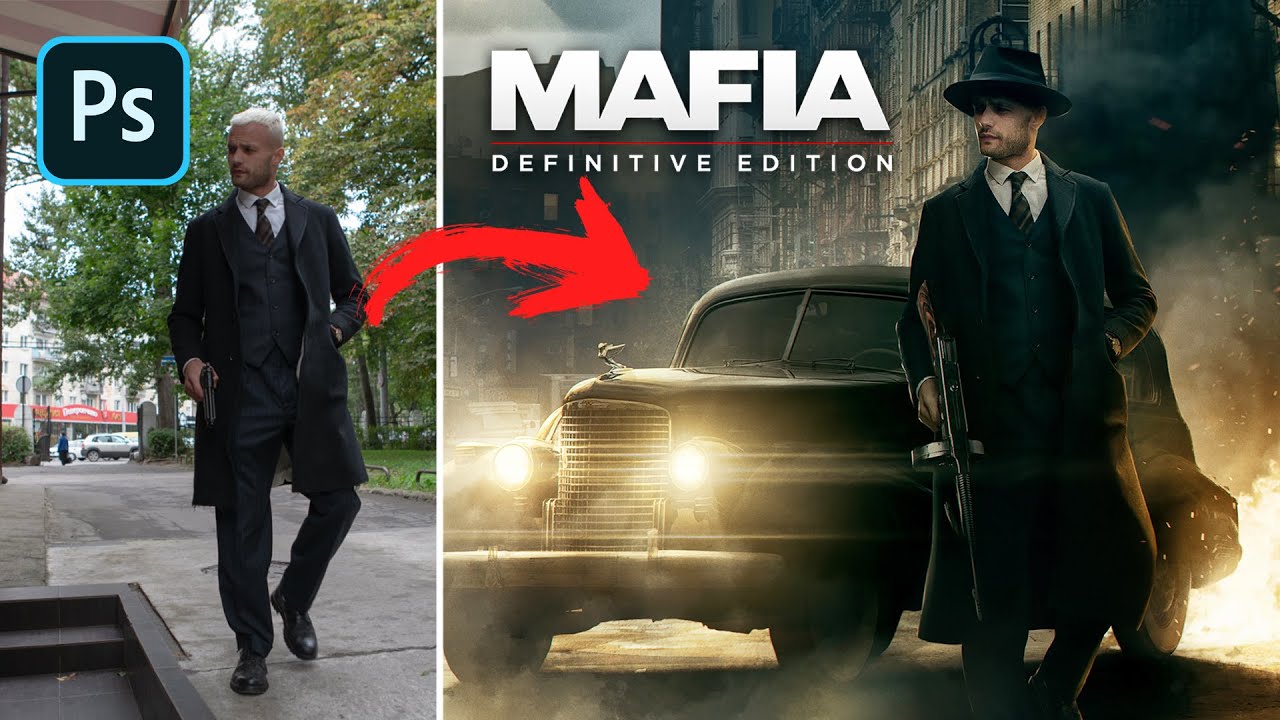 МАФИЯ в РЕАЛЬНОЙ ЖИЗНИ! Mafia Definitive Edition Photoshop Speed Art