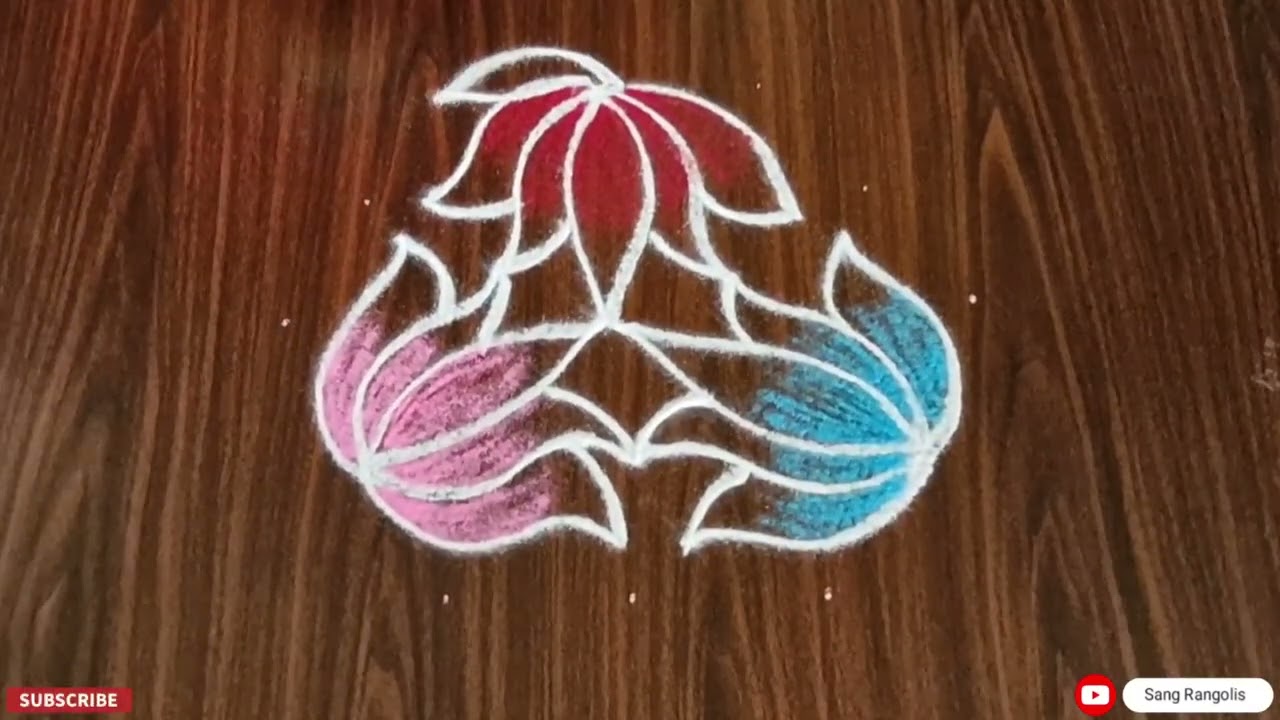 2 easy Rangoli design daily muggulu kolam easy Rangoli design ✨️ 