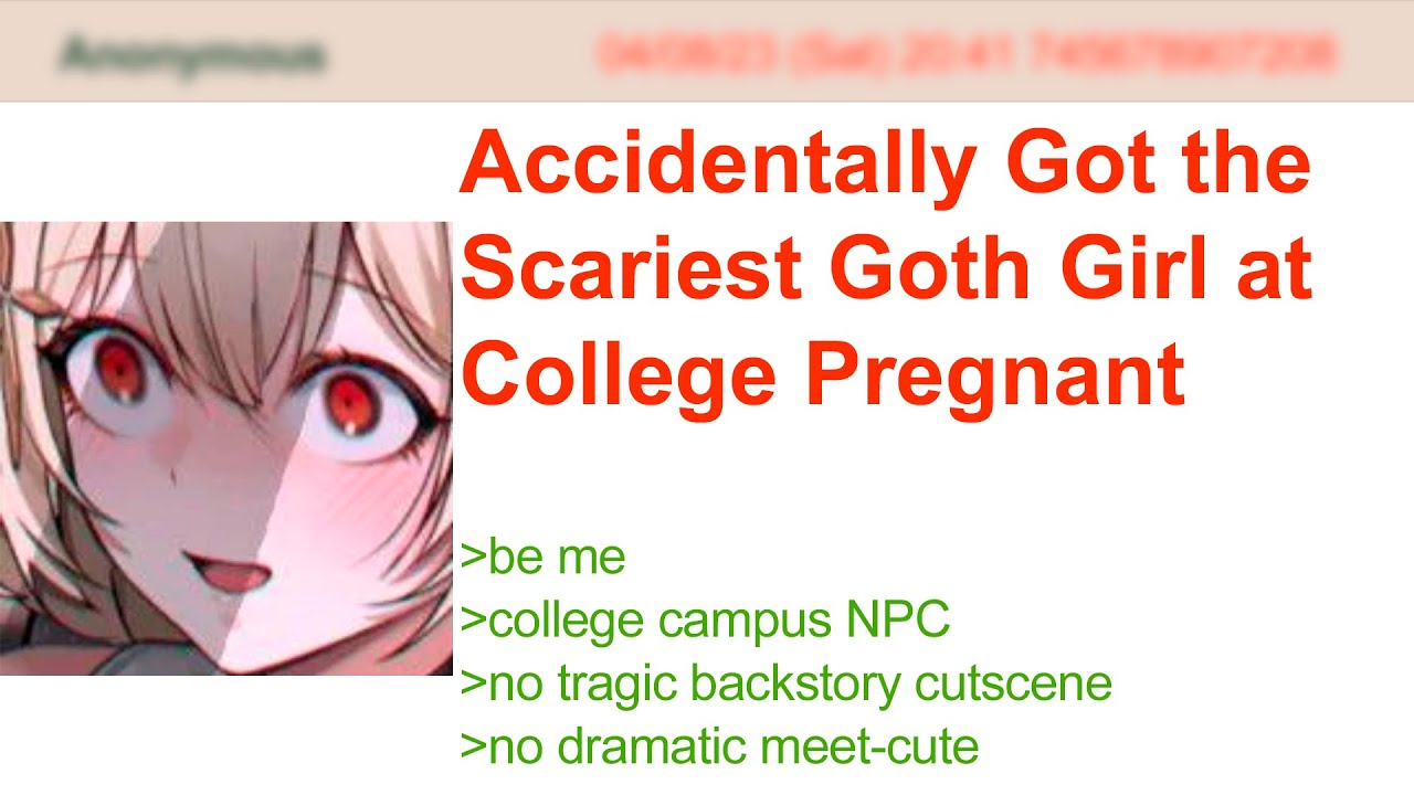 Забеременела самая страшная готическая девушка | Истории на 4chan Greentext