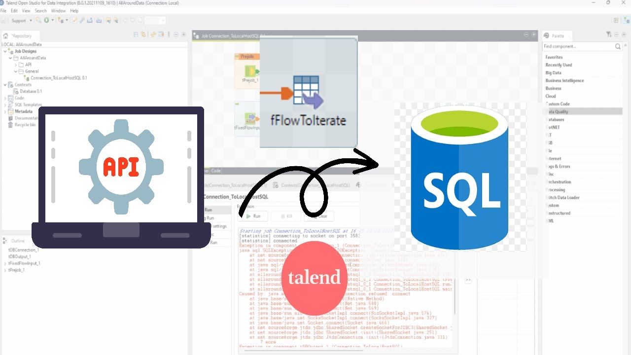 Talend| Iterate over API Data and import to SQL Database