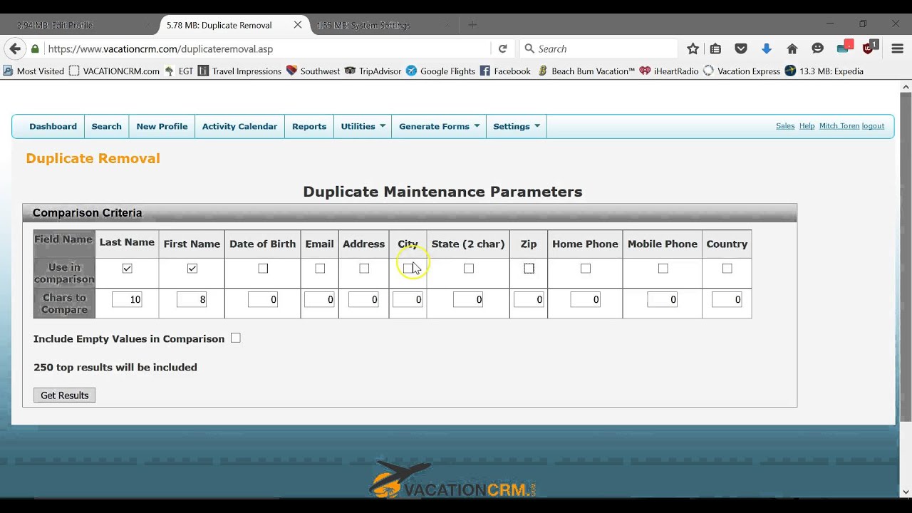 Removing Duplicate Profiles