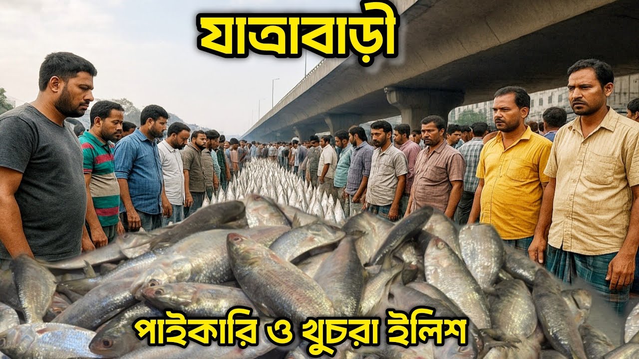 ঢাকার বৃহত্তম ইলিশের পাইকারি বাজার যাত্রাবাড়ী মৎস্য আড়ৎ। ইলিশ মাছের হিরিকilish price in Bangladesh 
