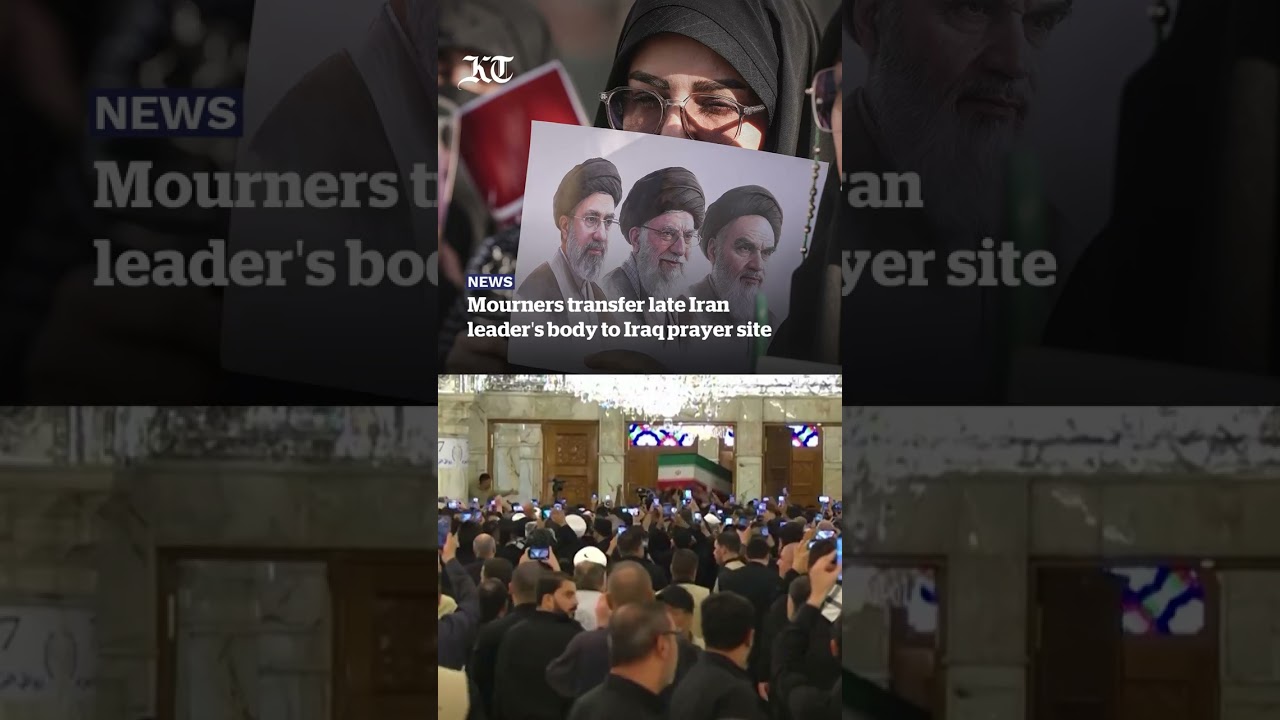 Mourners transfer late Iran leader's body to Iraq prayer site