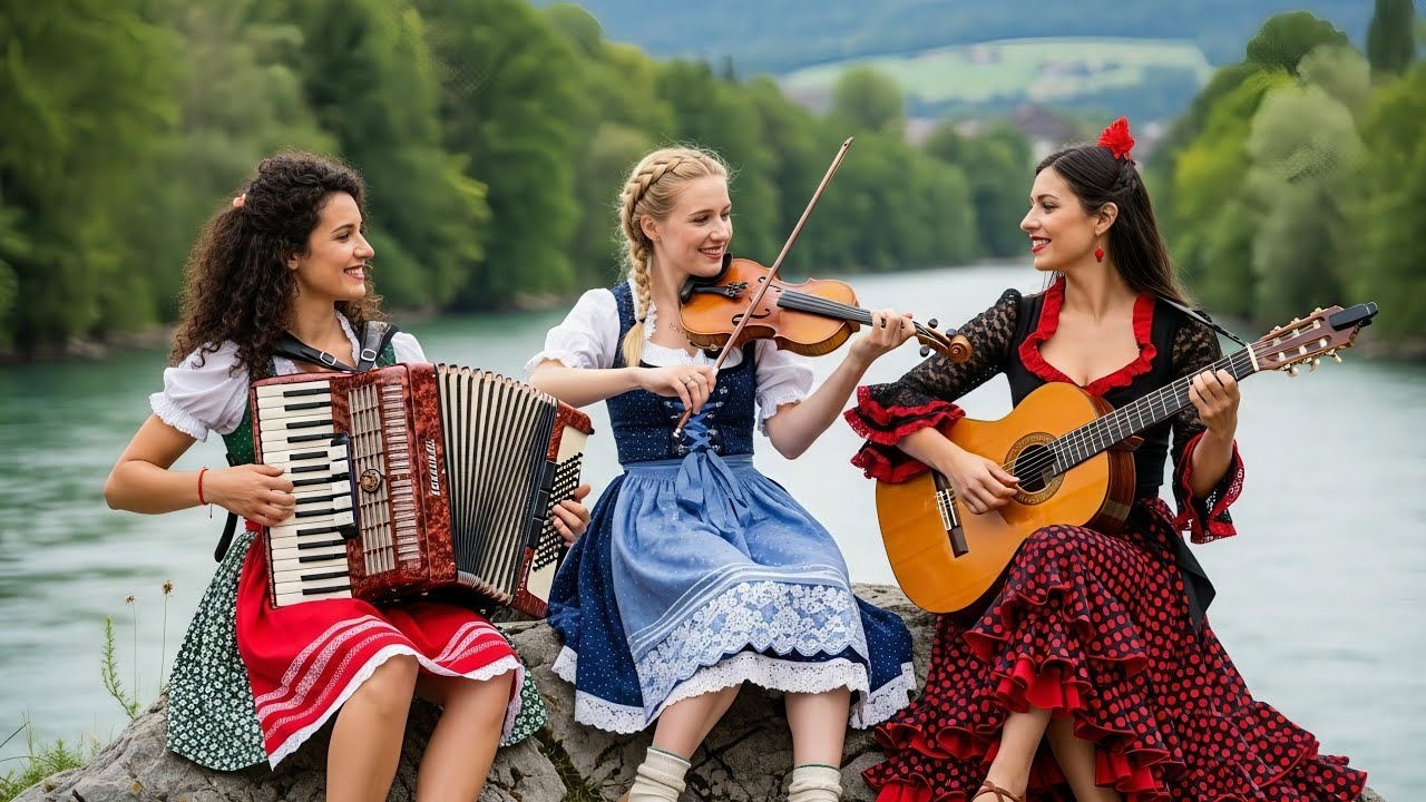 Medieval Alpine Dreams | Flamenco Guitar, Accordion & Violin Fusion Instrumental