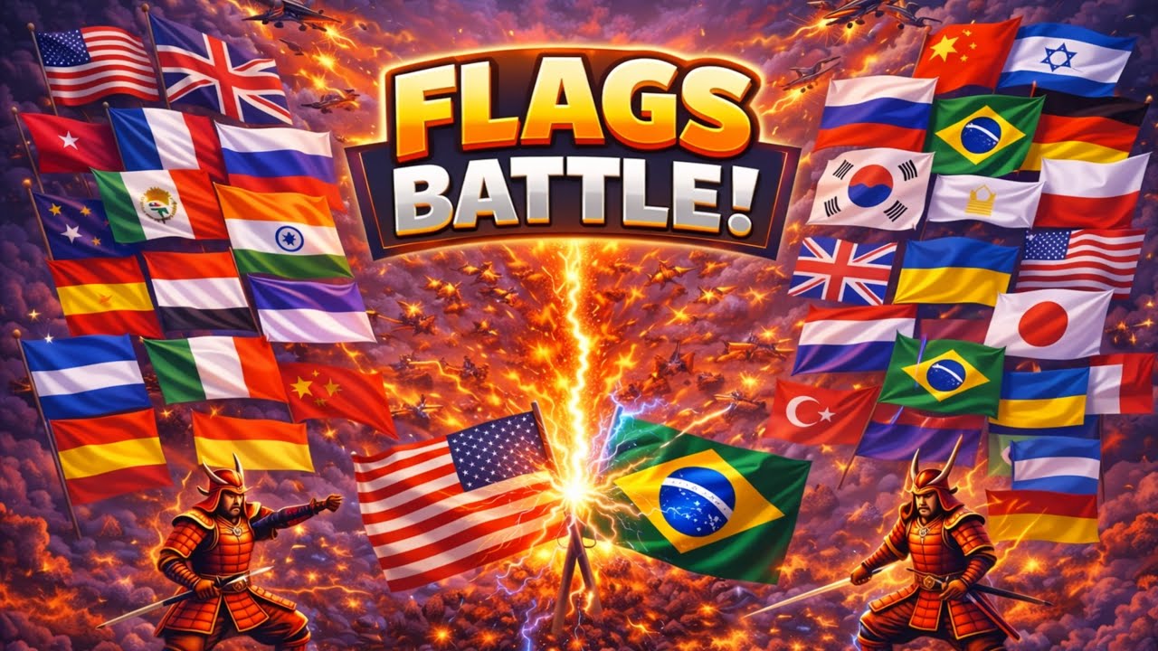 🚨 WORLD FLAGS WAR LIVE! Last Flag Standing Wins 😱 #FlagWar #LiveStream #Trending
