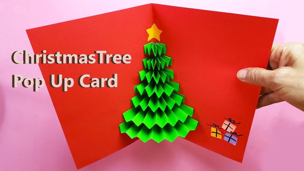 Easy 3D Christmas Card | DIY ChristmasTree Pop Up Card