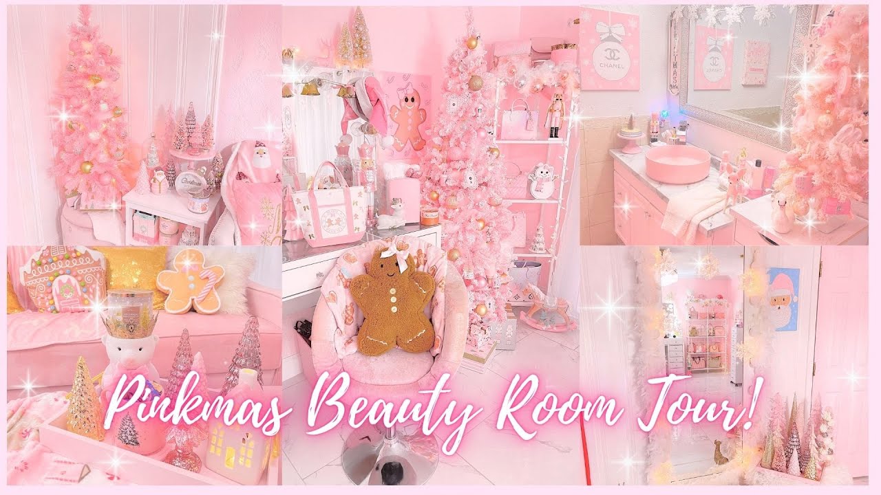 MY PINK CHRISTMAS BEAUTY ROOM TOUR! 2022