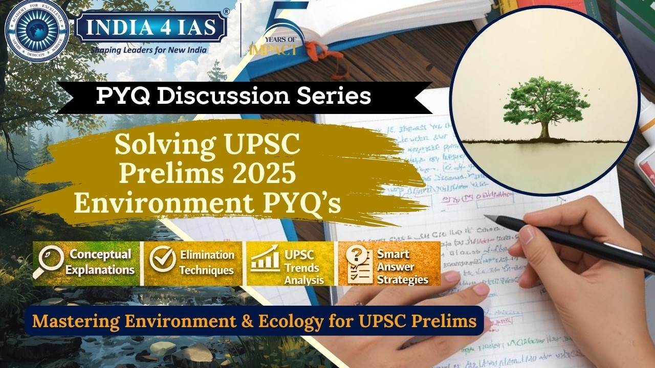 UPSC Prelims 2025 Environment Questions Solved | PYQ Series | #india4ias