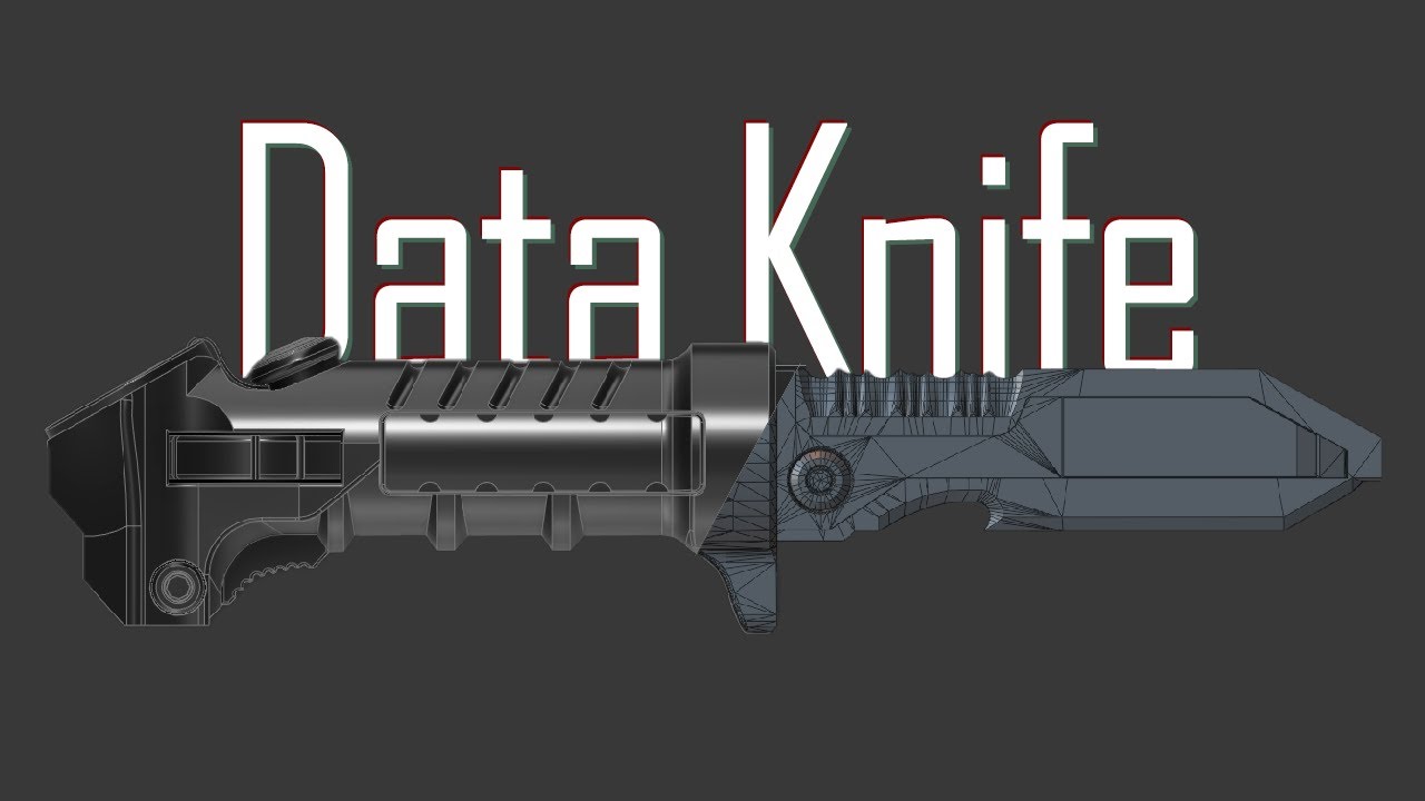 Making Data Knife From Apex Legends/Titanfall 2 | pt. 1 - High and Low Poly
