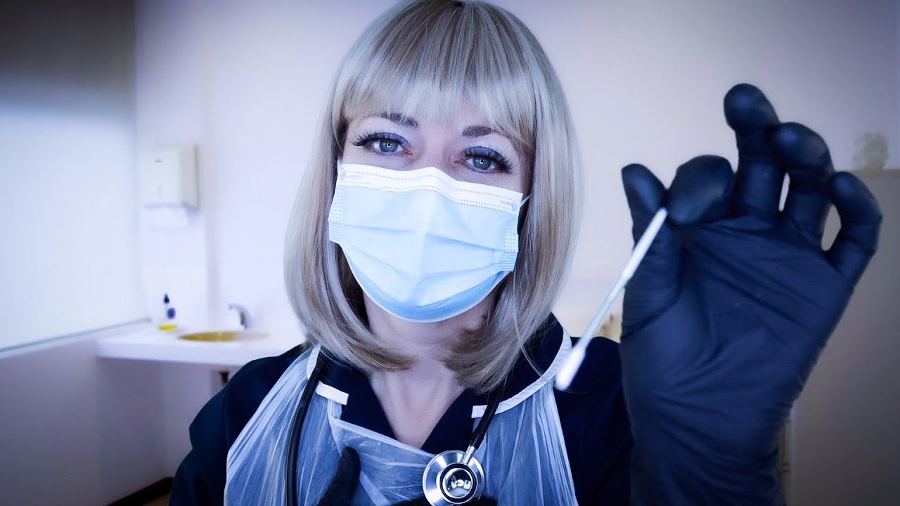 ASMR Nurse Medical Exam & Covid-19 Swab Test - Realistic Medical RP - Caring Personal Attention