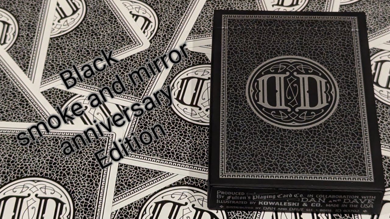 Daily deck review day 319 - Black Smoke and Mirror 15th Anniversary Edition playing cards
