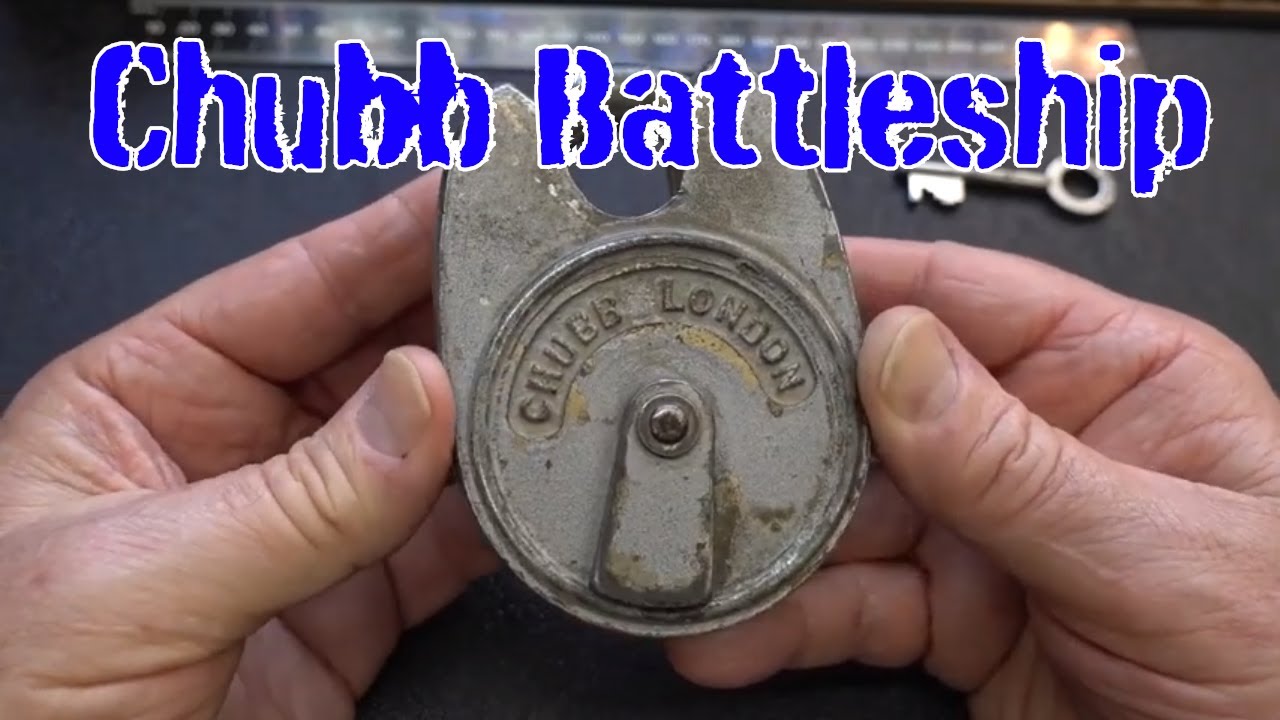 (1384) Chubb Battleship (1K11) Padlock Picked Open