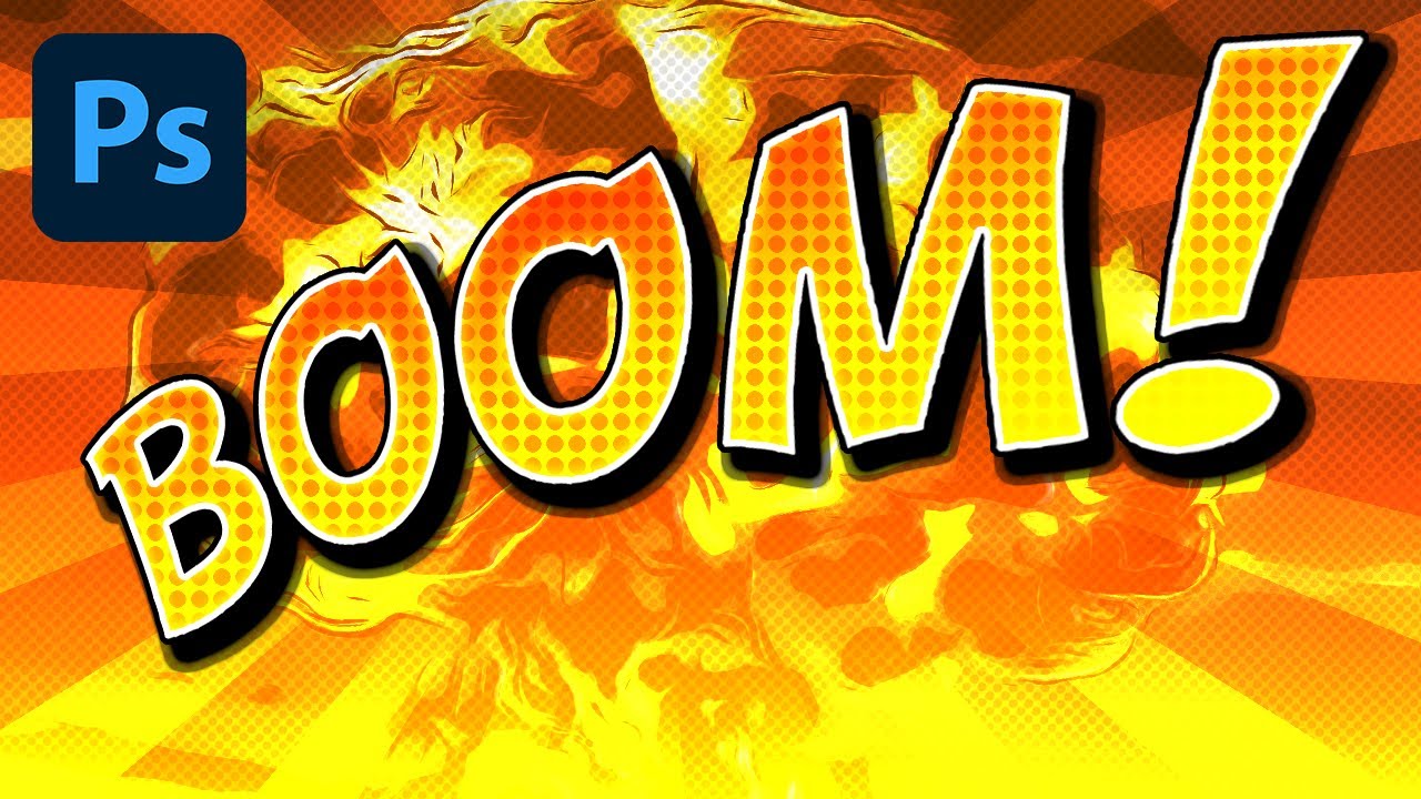 BOOM! 💥 Photoshop Cartoon Comic Book Style 🦸 Text Effect [16]