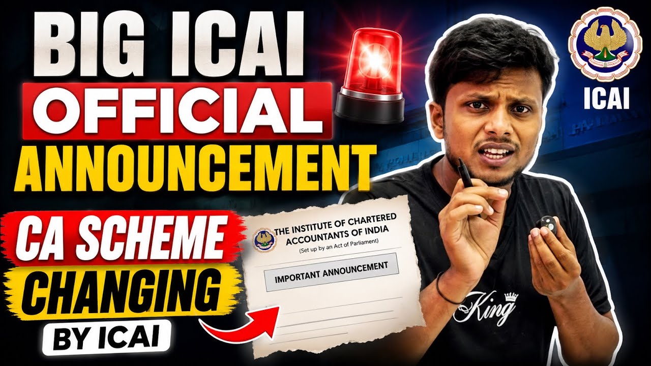 Breaking News | Official ICAI Announcement: CA New Course Curriculum Changes