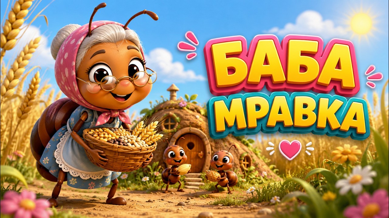 🐜🎶 „Баба Мравка“ – Забавна детска песничка за трудолюбие и грижа! 🎵🌾