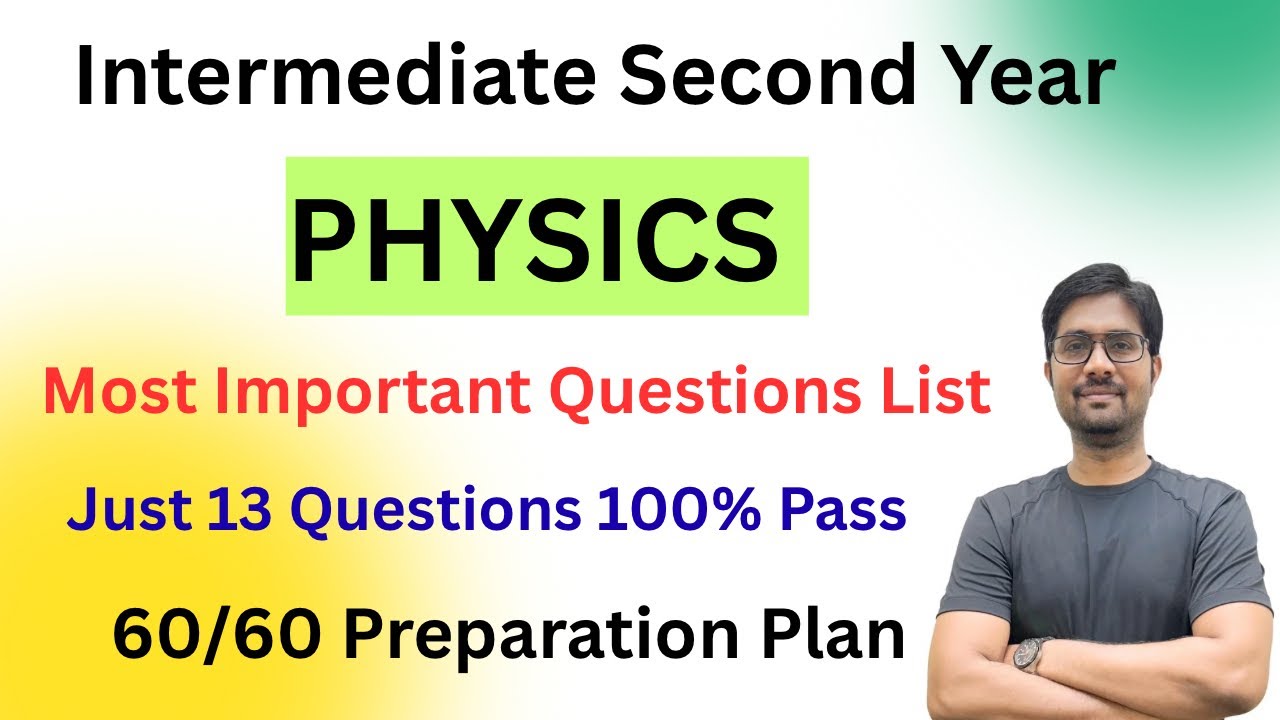 Intermediate Second Year Physics Most Important Questions 2026 || Just 13 Questions 100% Pass