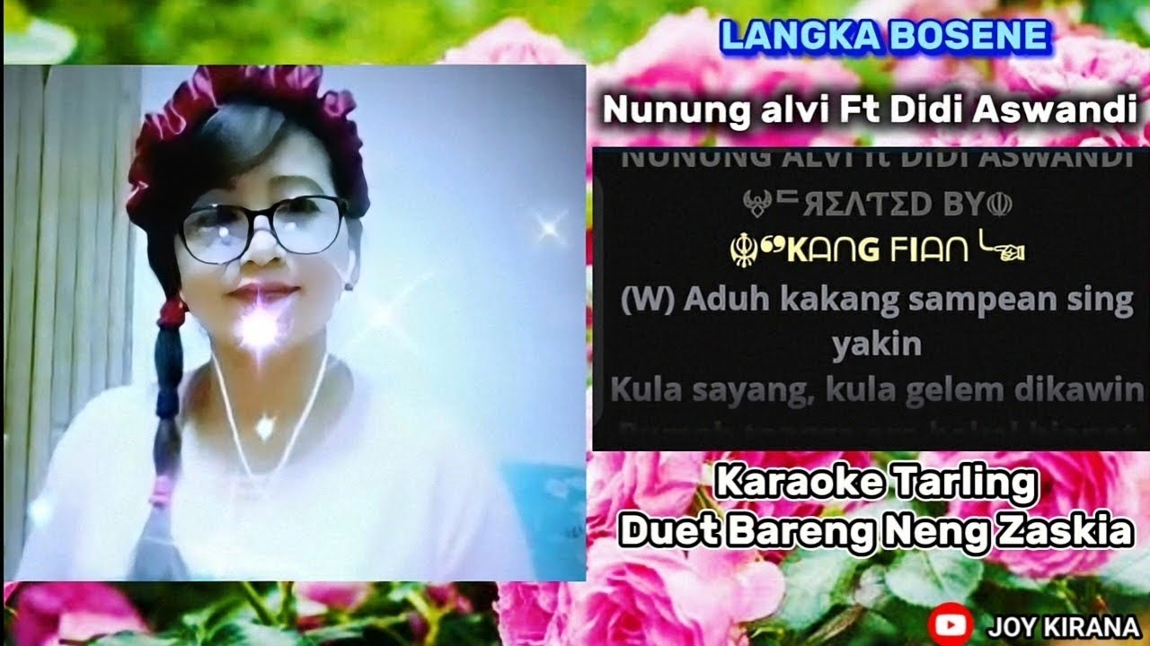 Langka bosene karaoke tarling duet cover neng zaskia