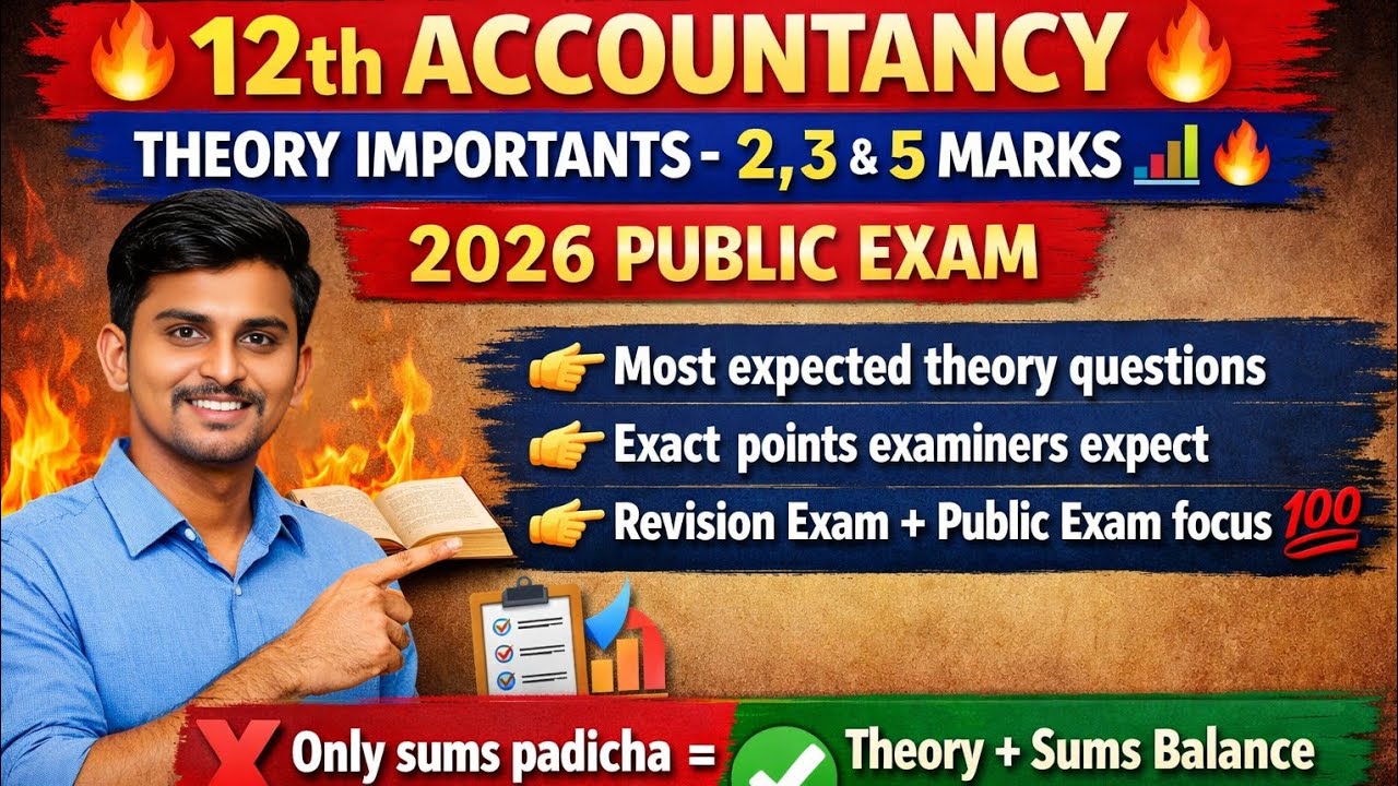 12th ACCOUNTANCY-THEORY IMPORTANT – 2, 3 & 5 MARKS 📊PUBLIC EXAM SERIES 2026🤝 #12th #accountancy 
