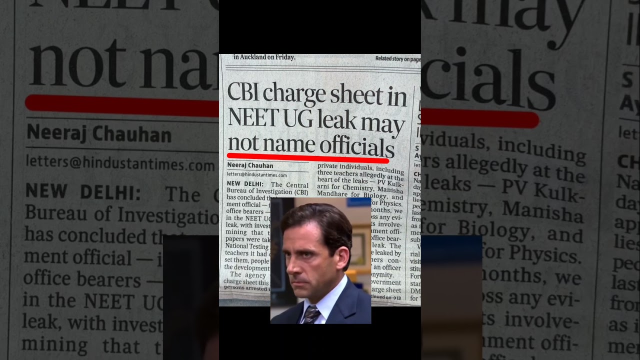 CBI chargesheet may not have any names of offical responsible in NEET UG paper leak . #neet