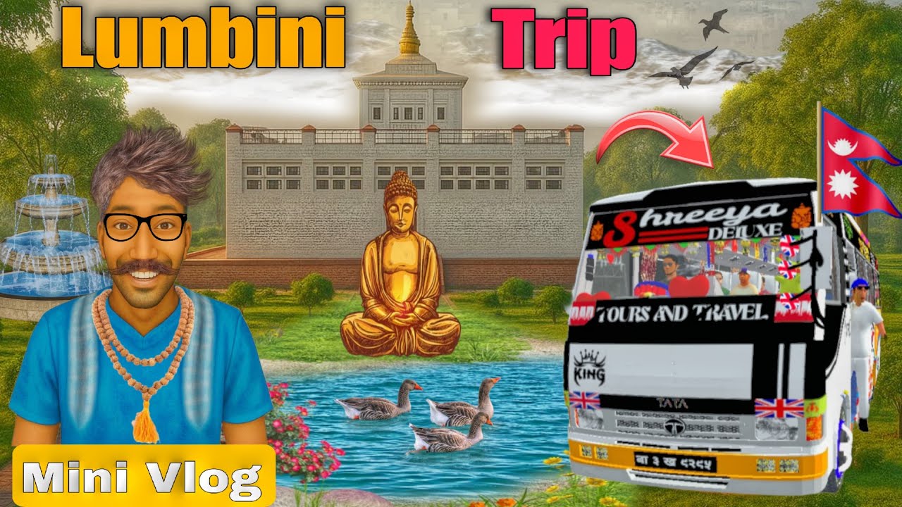 Lumbini Trip🚌|| Bus Simulator Indonesia || Mini Vlog❤️