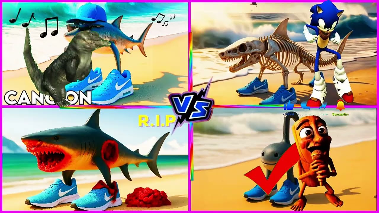 BATTLE SHARK MUSICANT 🆚️ SHARK SCELETON 🆚️ SHARK MUTANT 🆚️ CAPPUCHINO ASSASINO | ITALIAN BRAINROT