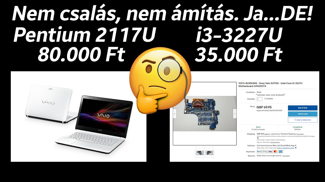 80.000 Ft-os javítás 30 mp alatt: Sony VAIO SVF152 | Alaplap csere?!
