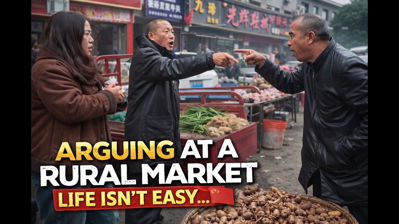 Two Vendors Arguing at a Village Market… Life Isn’t Easy |  Daily life in China🇨🇳