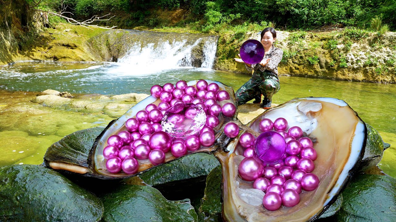 😱Pry open the giant clam, which is filled with charming and exquisite pearls, extremely beautiful