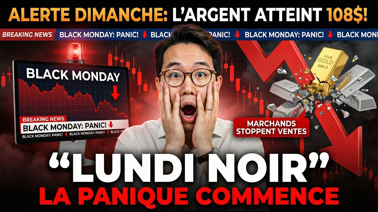 ALERTE DIMANCHE: l’argent atteint 108$ ! Les vendeurs stoppent, la panique du « undi noir » commence