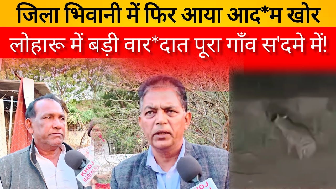 जिला भिवानी में फिर आया आद*म खोर!लोहारू में बड़ी वार*दात पूरा गाँव स'दमे में! KHOJ HARIYANA KI 