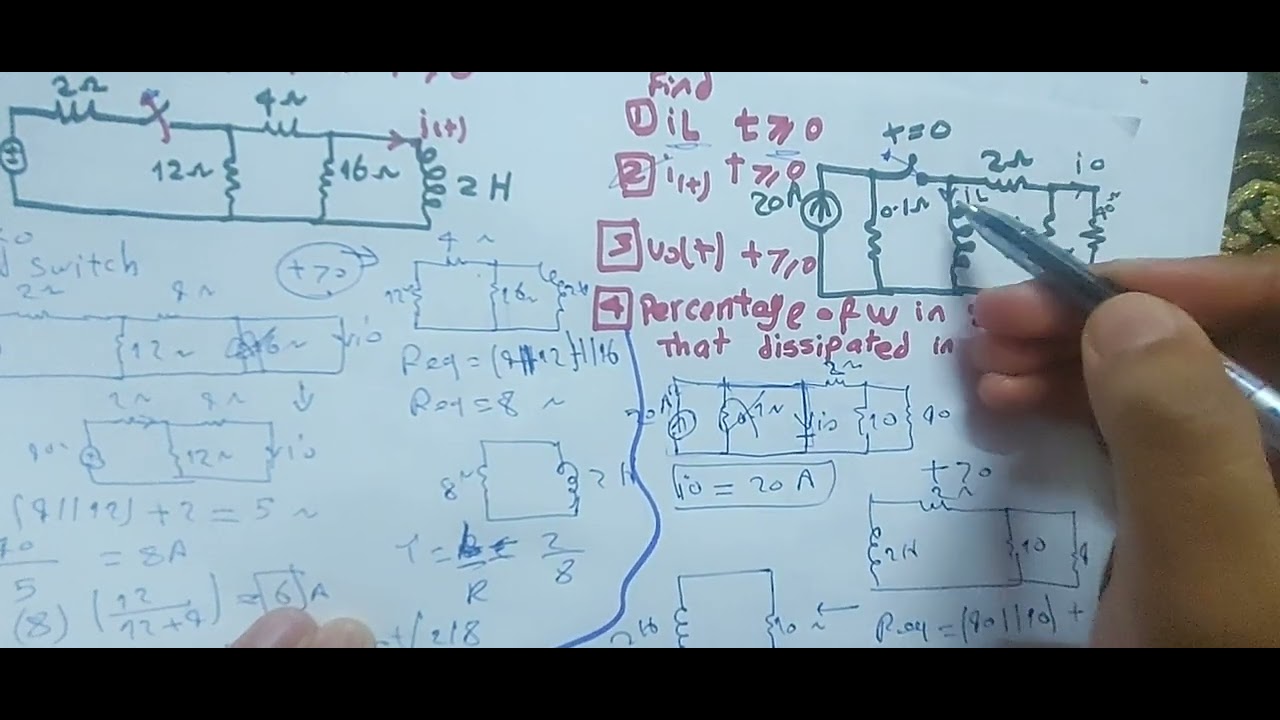 حل مسائل (RL and RC circuit (part1