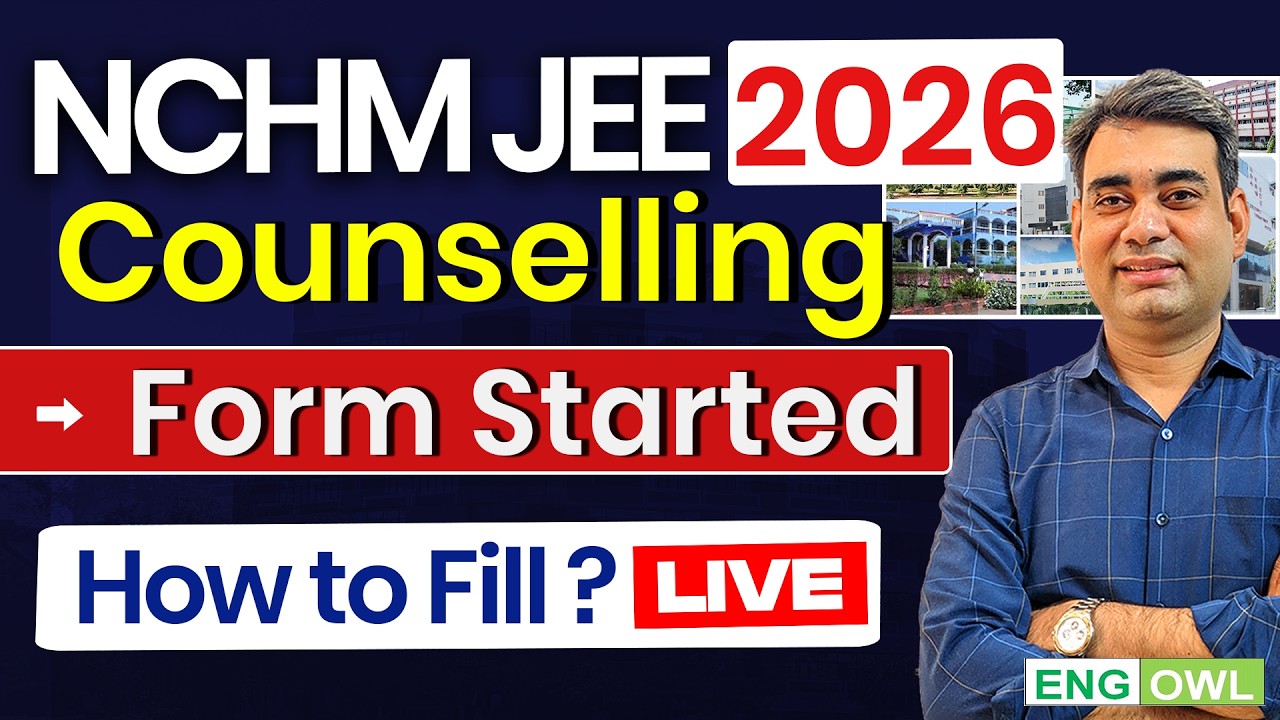 NCHM JEE 2026 | Counselling Started | How to fill Counselling Form | Live Part- 2