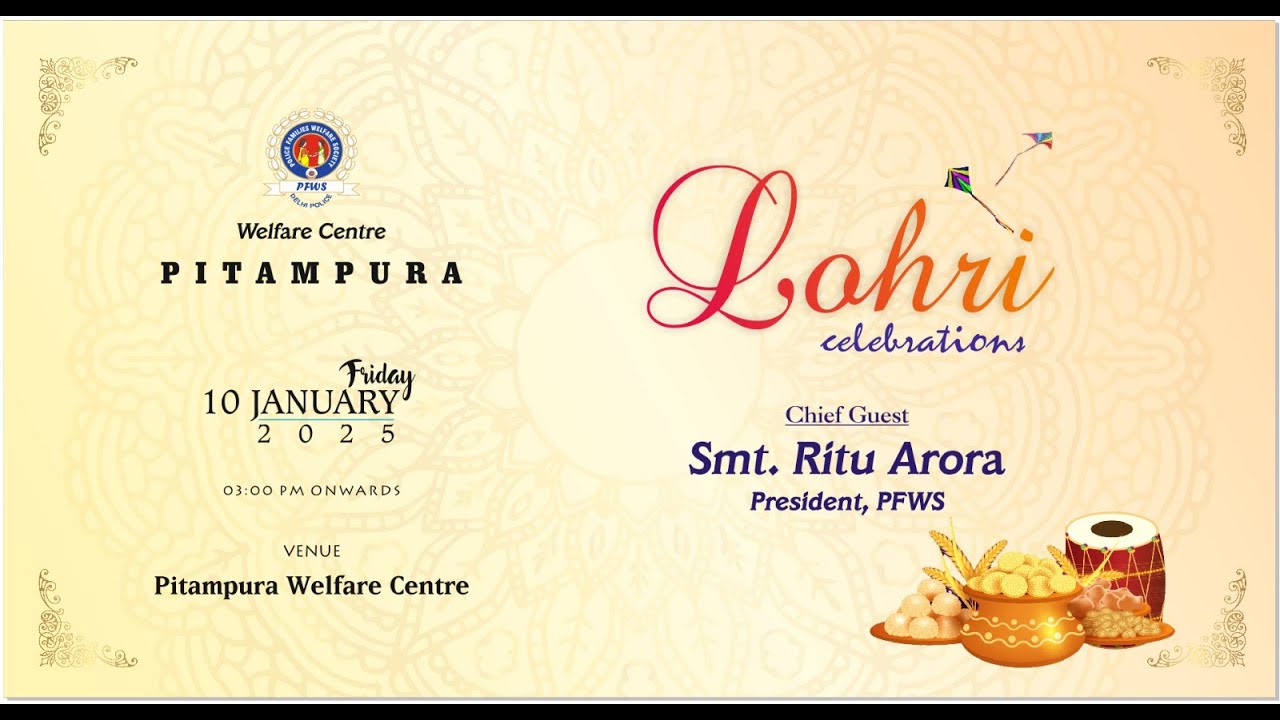 Lohri Celebrations 2025 | PFWS | Pitampura Welfare Centre | Delhi Police