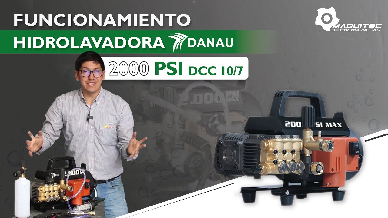 hidrolavadora Danau 2000 PSI funcionamiento DCC 10/7 - Maquitec