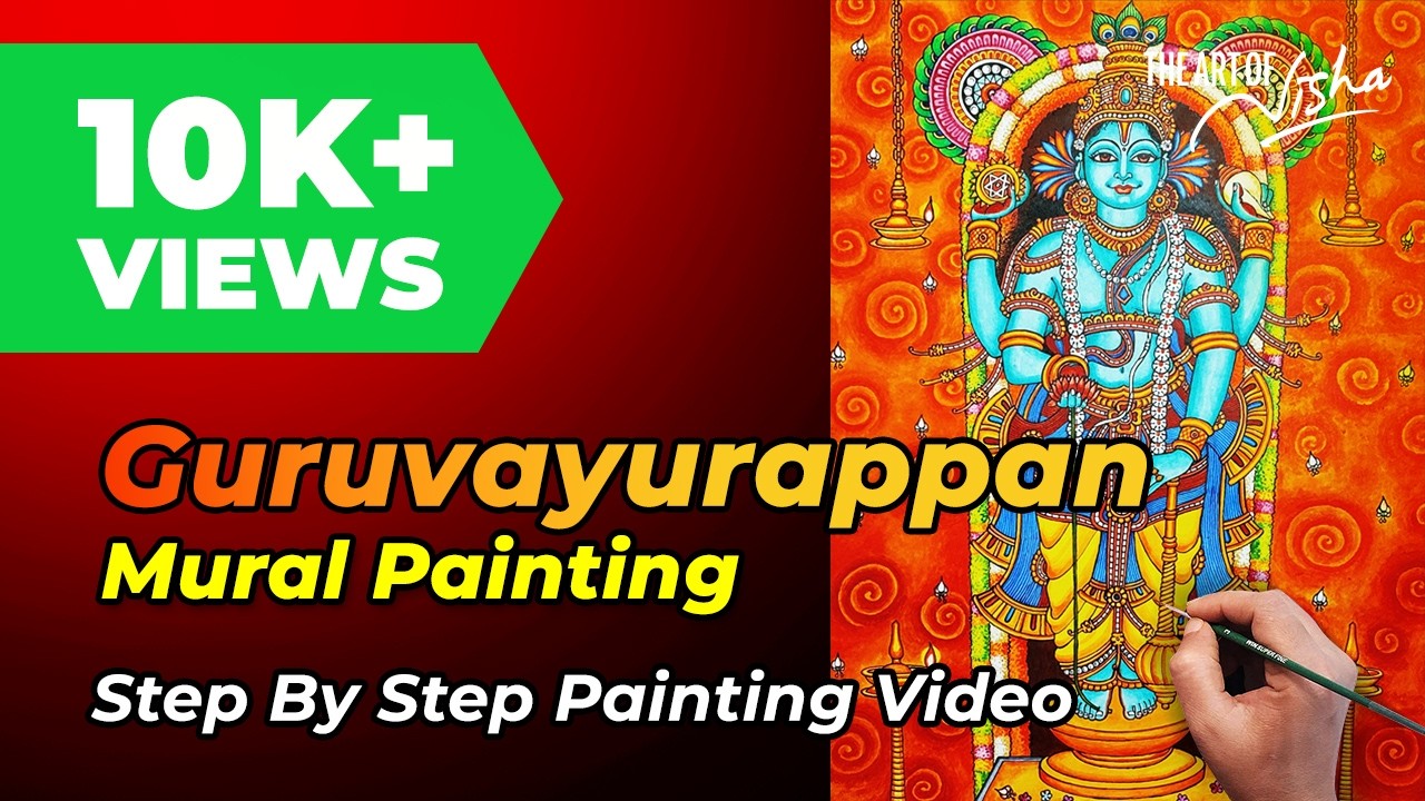 GURUVAYOORAPPAN  | Step by Step Mural Painting Method | The Art of Nisha
