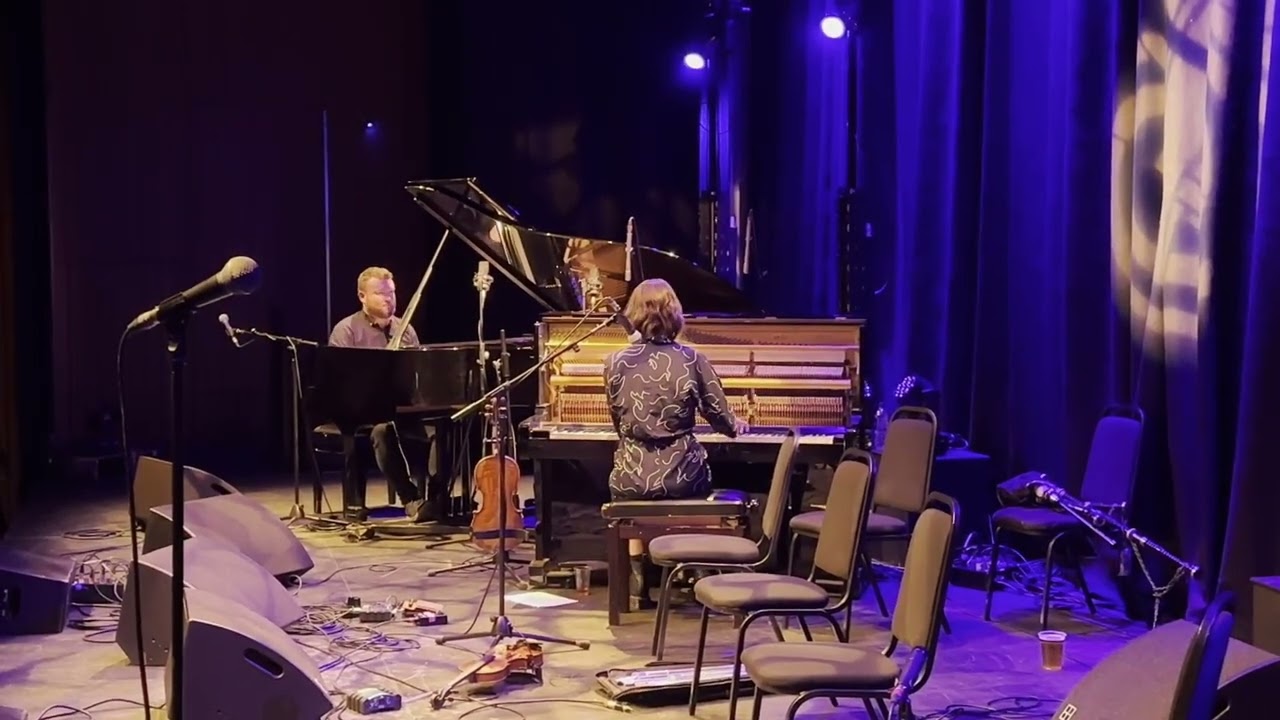 Michael Biggins and Amy Laurenson Piano duet at Shetland Folk Festival