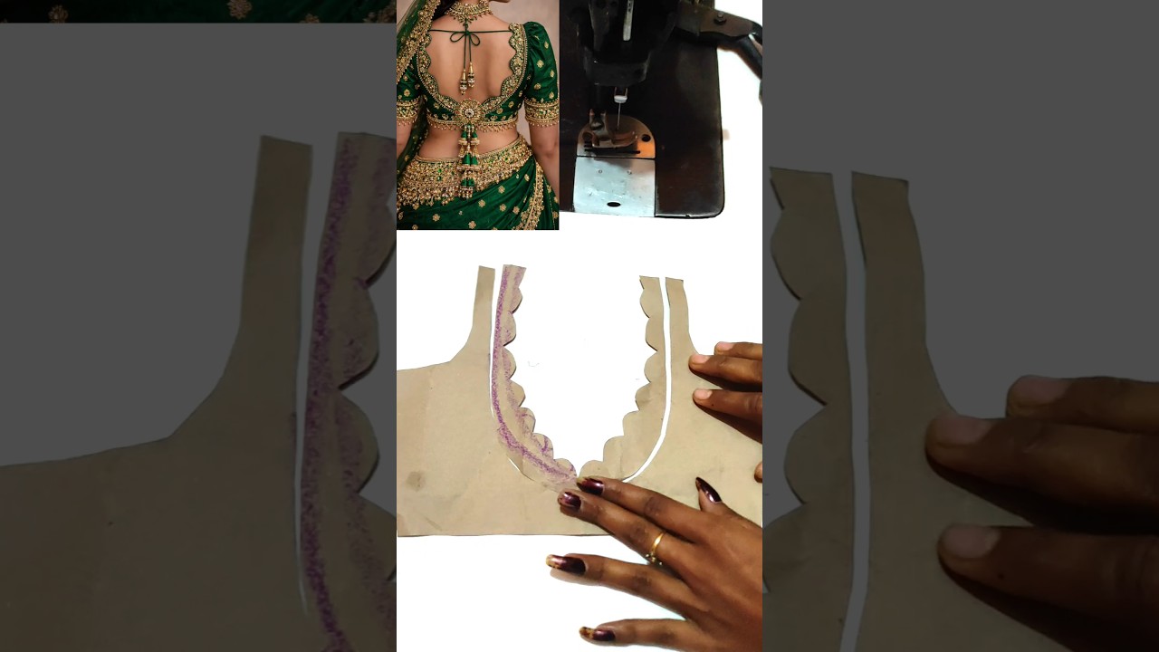 Beautiful Blouse Back Neck Design Cutting kaise kare 