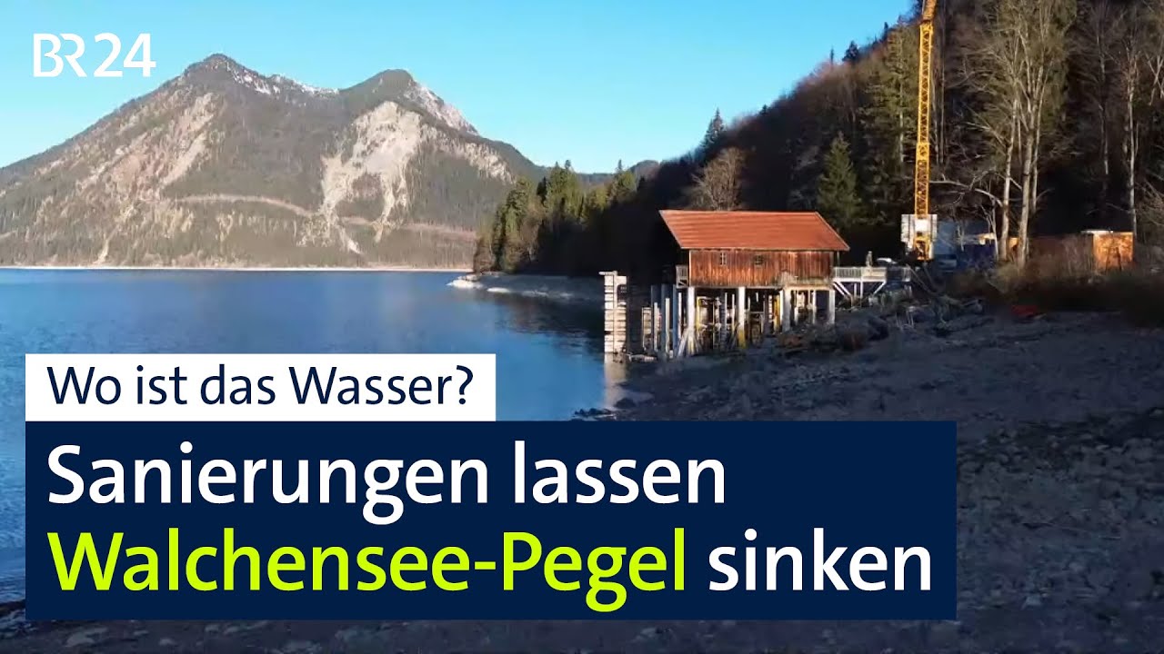 Wegen Bootshaus-Sanierungen wurde Walchensee-Pegel weit abgesenkt | BR24 | Abendschau