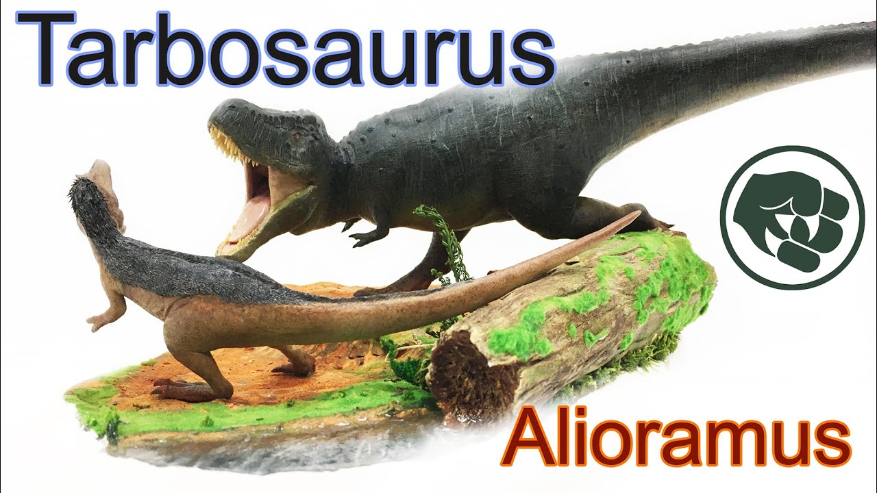 Tarbosaurus лепка диорама